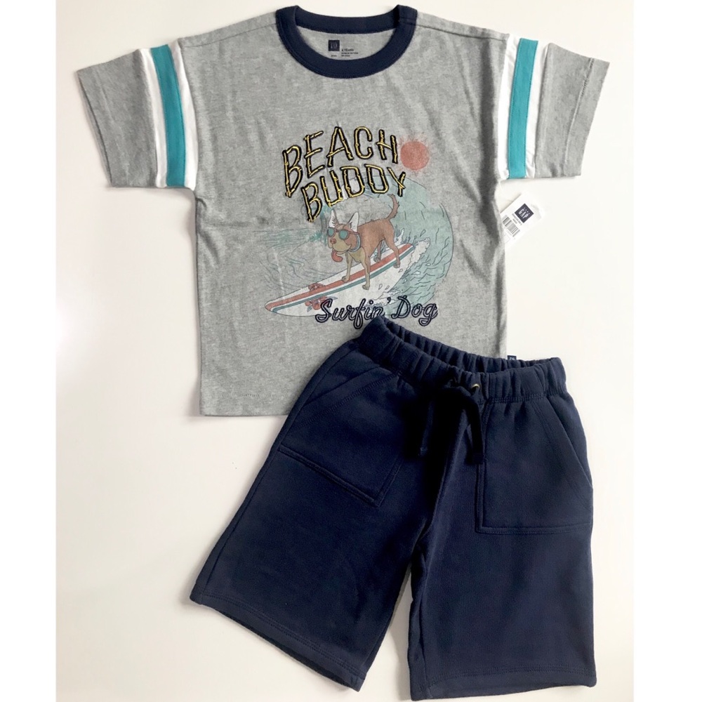 NWT Boys Gap Shorts and Shirt Set Size 4T Lot New